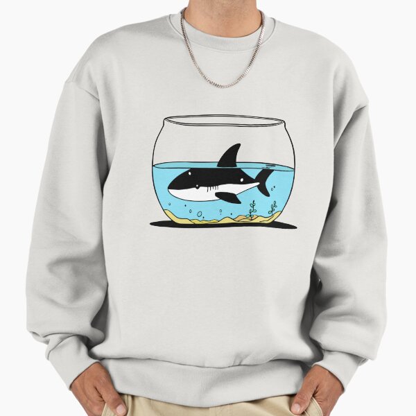 A tiny shark in fishbowl - Adult & Kids T-Shirts, Sweatshirts & Hoodies apparel design preview 1