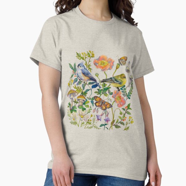 Flower Birds Garden - Adult & Kids T-Shirts, Sweatshirts & Hoodies apparel design preview 1