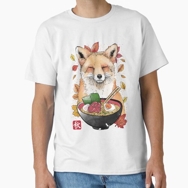 Fox, Leaves and Ramen - Adult & Kids T-Shirts, Sweatshirts & Hoodies apparel design preview 1
