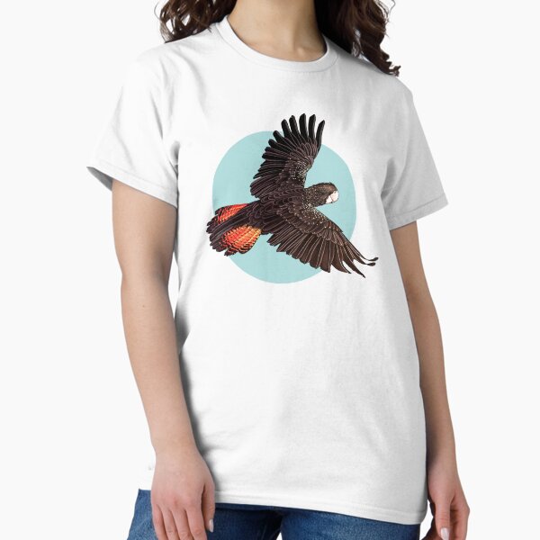 Red Tailed Black Cockatoo Design 2 - Adult & Kids T-Shirts, Sweatshirts & Hoodies apparel design preview 1
