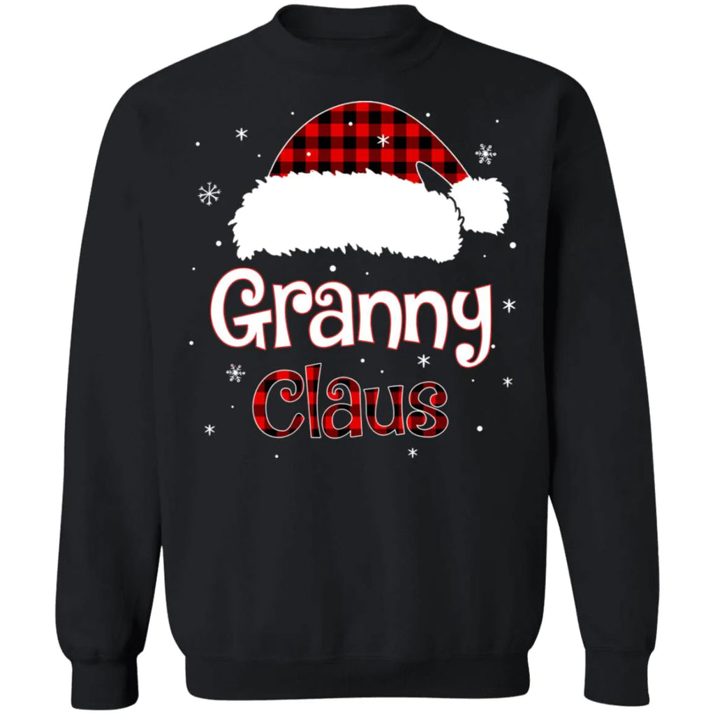 Santa granny claus red plaid Christmas sweater product image 2