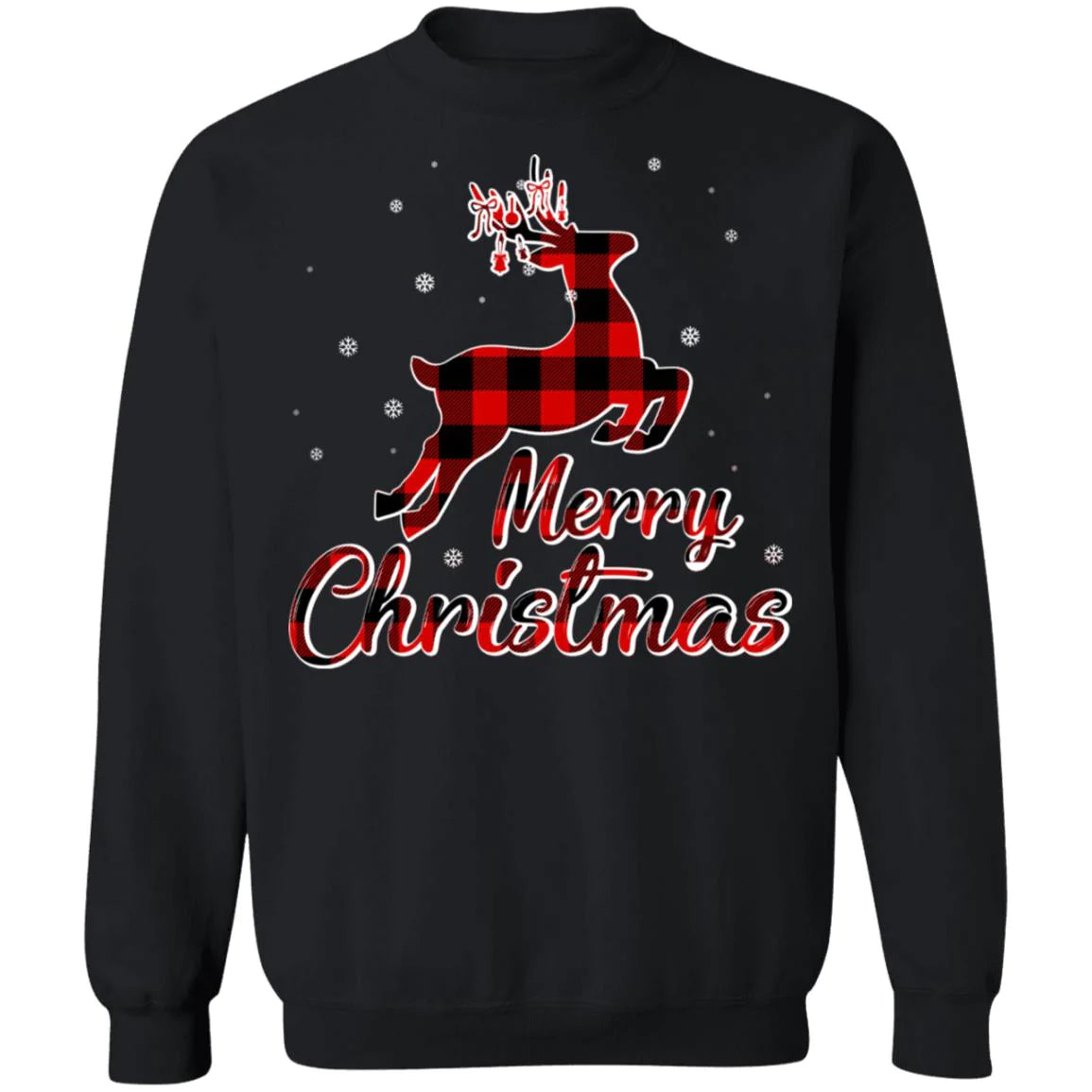 Merry christmas buffalo plaid Christmas sweater product image 2