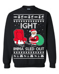 Santa Claus ight imma sled out Christmas sweater product image 2