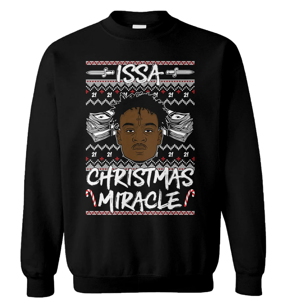 Savage issa Christmas miracle Christmas sweater product image 2
