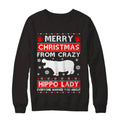 Merry christmas from crazy hippo Christmas sweater product image 2