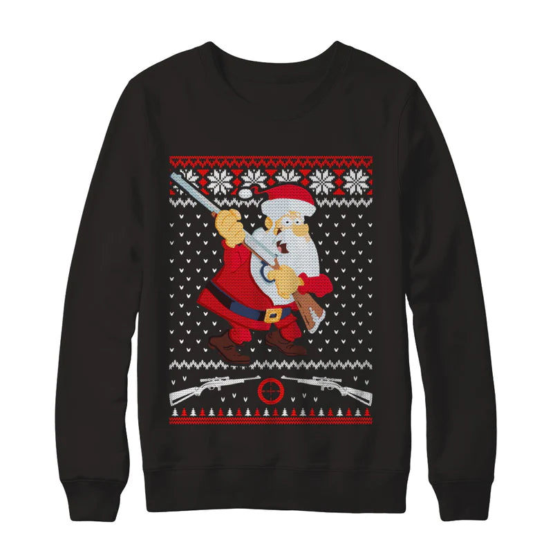 Santa gun hunting Christmas sweater product image 2
