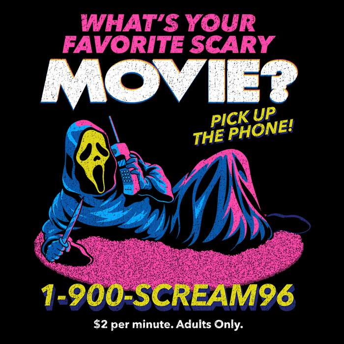 1-900 Scream Women's Apparel - Adult & Kids T-Shirts, Sweatshirts & Hoodies apparel design preview 2