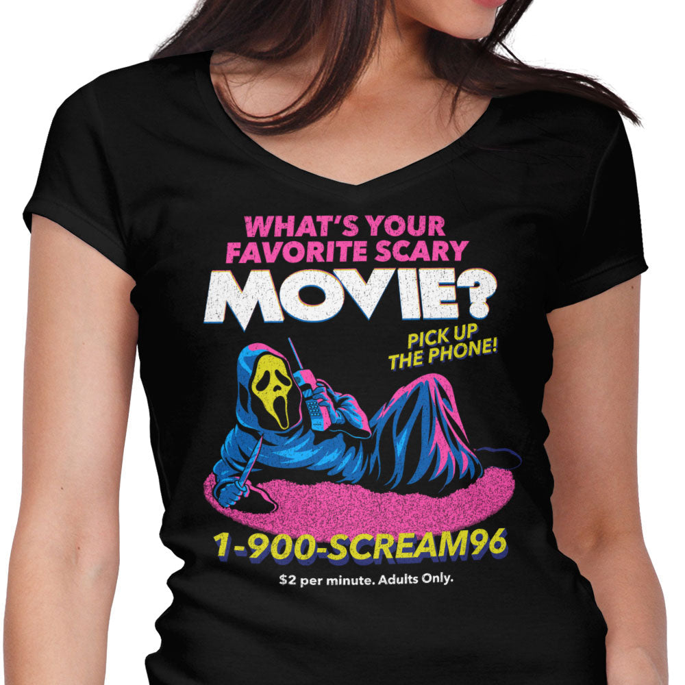 1-900 Scream Women's V-Neck - Adult & Kids T-Shirts, Sweatshirts & Hoodies apparel design preview 1