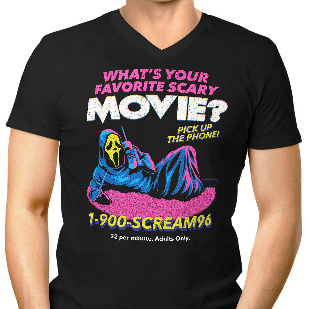 1-900 Scream Men's V-Neck - Adult & Kids T-Shirts, Sweatshirts & Hoodies apparel design preview 1