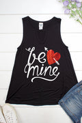 Be Mine Heart Valentines Day Keyhole Tank Top - Adult & Kids T-Shirts, Sweatshirts & Hoodies apparel design preview 1