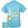 Girlie Girl Originals Think Happy Beach - Adult & Kids T-Shirts, Sweatshirts & Hoodies apparel design preview 1