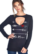 SALE Be Mine Arrows Cut Out Valentines Day - Adult & Kids T-Shirts, Sweatshirts & Hoodies apparel design preview 1
