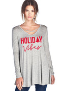 Holiday Vibes Christmas Criss Cross - Adult & Kids T-Shirts, Sweatshirts & Hoodies apparel design preview 1