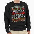 Christmas Merry Ya Filthy Animal - Adult & Kids T-Shirts, Sweatshirts & Hoodies apparel design preview 1