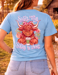 Southern Attitude Salty By Choice Cow - Adult & Kids T-Shirts, Sweatshirts & Hoodies apparel design preview 1