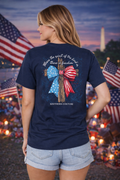 Southern Couture Classic American Bow Cross USA - Adult & Kids T-Shirts, Sweatshirts & Hoodies apparel design preview 1