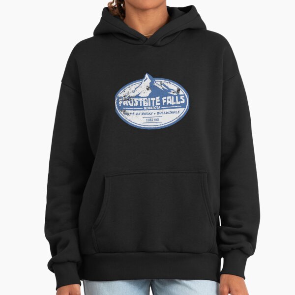 Frostbite Falls, distressed - Adult & Kids T-Shirts, Sweatshirts & Hoodies apparel design preview 1