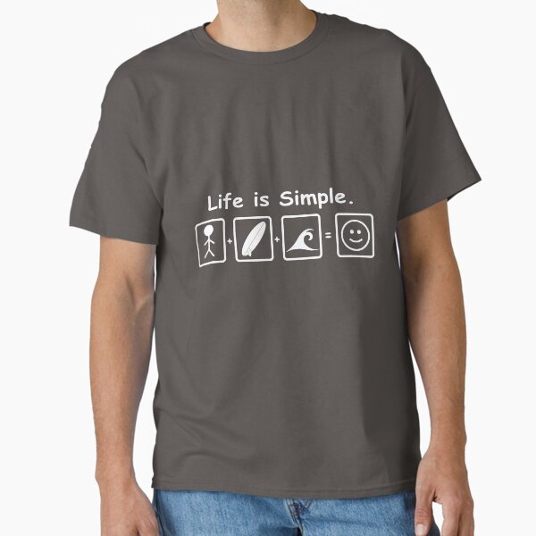 LIFE IS SIMPLE SURFING - Adult & Kids T-Shirts, Sweatshirts & Hoodies apparel design preview 1