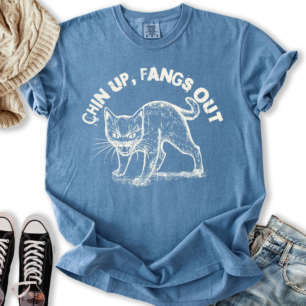 Chin Up Fangs Out - Adult & Kids T-Shirts, Sweatshirts & Hoodies apparel design preview 2