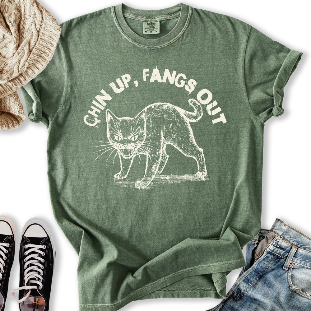 Chin Up Fangs Out - Adult & Kids T-Shirts, Sweatshirts & Hoodies apparel design preview 1