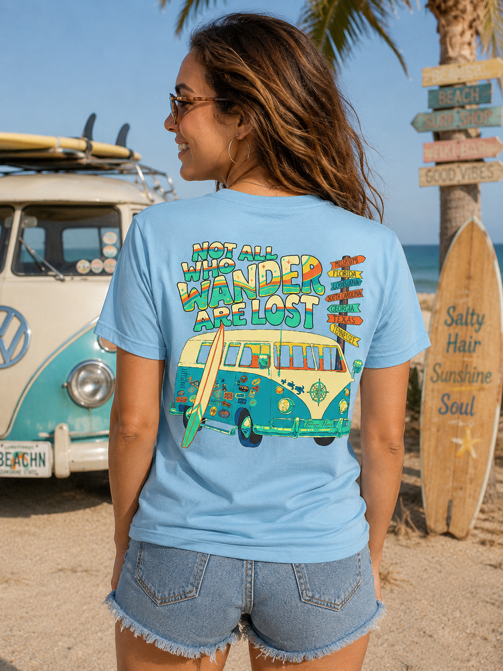 Southern Attitude Tortuga Moon Wander Van Comfort - Adult & Kids T-Shirts, Sweatshirts & Hoodies apparel design preview 1
