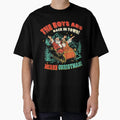 The Boys Are Back In Town Retro Blue Christmas Sleigh - Adult & Kids T-Shirts, Sweatshirts & Hoodies apparel design preview 1