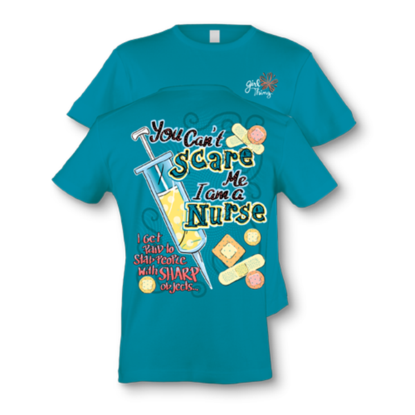 SALE Itsa girl Thing Nurse You Cant Scare Me Bright - Adult & Kids T-Shirts, Sweatshirts & Hoodies apparel design preview 1
