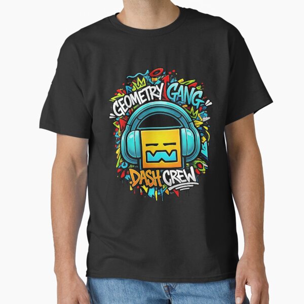 Geometry Gang Dash Crew Gaming Arcade Video Game - Adult & Kids T-Shirts, Sweatshirts & Hoodies apparel design preview 1