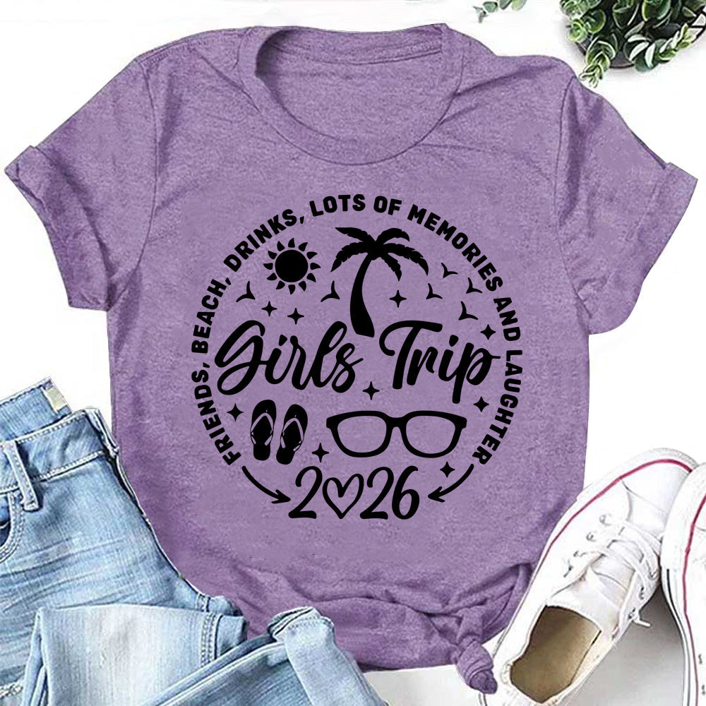 Girl's Trip 2026 Letter Print Women Slogan - Adult & Kids T-Shirts, Sweatshirts & Hoodies apparel design preview 3