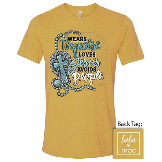 Girlie Girl Lulu Mac Wears Turquoise Jesus Canvas - Adult & Kids T-Shirts, Sweatshirts & Hoodies apparel design preview 1