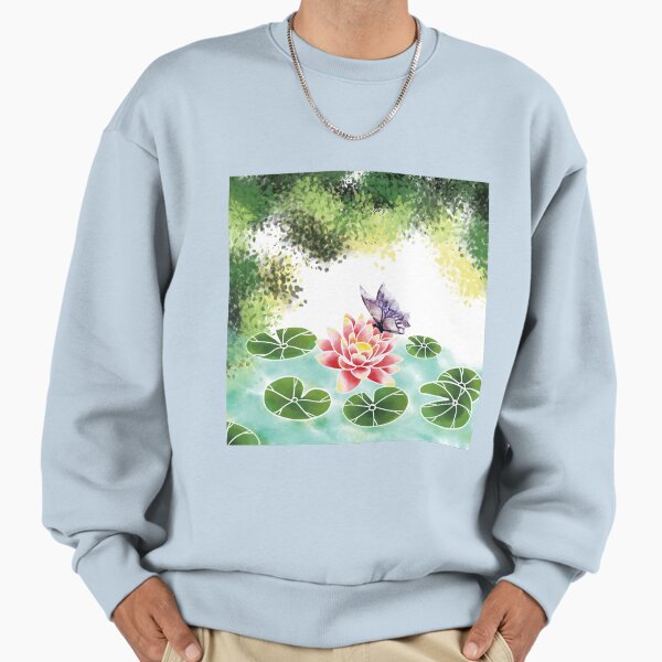 Butterfly on Lotus Accessories - Adult & Kids T-Shirts, Sweatshirts & Hoodies apparel design preview 1
