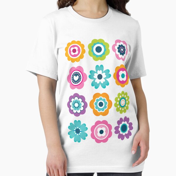 Mod Flowers in Spring Colors - Adult & Kids T-Shirts, Sweatshirts & Hoodies apparel design preview 1