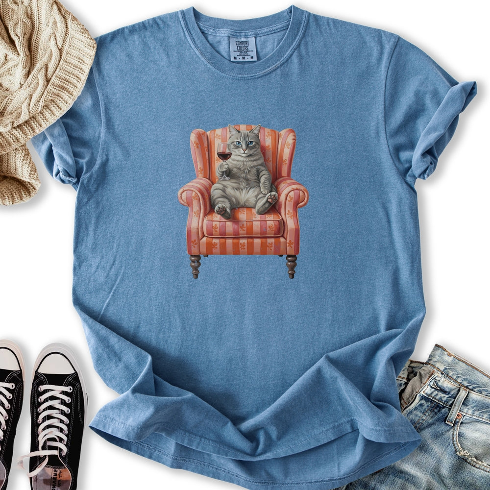 Gray Tabby Chair - Adult & Kids T-Shirts, Sweatshirts & Hoodies apparel design preview 2