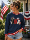 Simply Southern USA Navy Varsity Crew - Adult & Kids T-Shirts, Sweatshirts & Hoodies apparel design preview 1