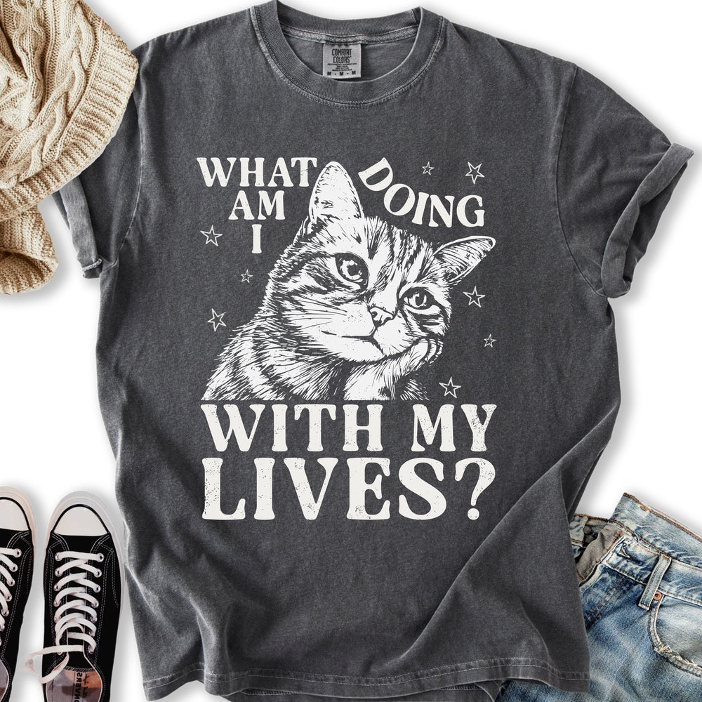 Nine Lives Cat - Adult & Kids T-Shirts, Sweatshirts & Hoodies apparel design preview 2