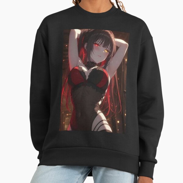 Dark Anime Girl Aesthetic Waifu Art - Adult & Kids T-Shirts, Sweatshirts & Hoodies apparel design preview 1