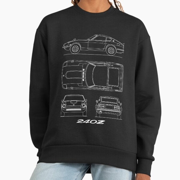 The 240Z Blueprint - Adult & Kids T-Shirts, Sweatshirts & Hoodies apparel design preview 1