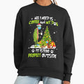 All i need is coffee and my dog it too peopley - Adult & Kids T-Shirts, Sweatshirts & Hoodies apparel design preview 1