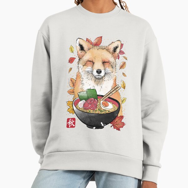 Fox, Leaves and Ramen - Adult & Kids T-Shirts, Sweatshirts & Hoodies apparel design preview 1