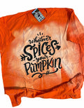 Whatever Spices Your Pumpkin Fall Bleached Dye Canvas - Adult & Kids T-Shirts, Sweatshirts & Hoodies apparel design preview 1