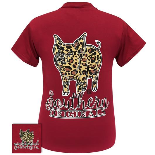 Girlie Girl Originals Preppy Leopard Pig - Adult & Kids T-Shirts, Sweatshirts & Hoodies apparel design preview 1