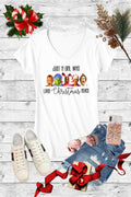 Just a Girl Who Loves Christmas Movies Canvas Girlie - Adult & Kids T-Shirts, Sweatshirts & Hoodies apparel design preview 1