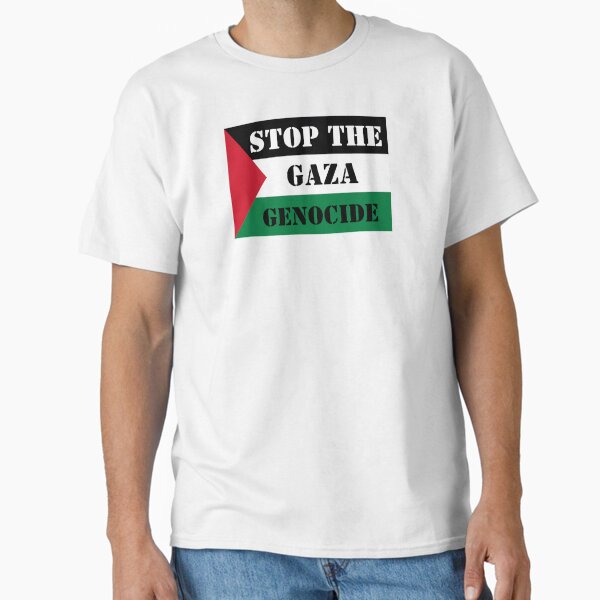 Stop The Gaza Genocide- Free Palestine with Flag - Adult & Kids T-Shirts, Sweatshirts & Hoodies apparel design preview 1