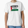 Stop The Gaza Genocide- Free Palestine with Flag - Adult & Kids T-Shirts, Sweatshirts & Hoodies apparel design preview 1