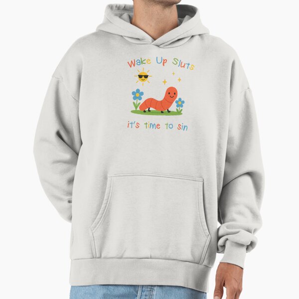 Wake up it's time to sin, funny worm meme - Adult & Kids T-Shirts, Sweatshirts & Hoodies apparel design preview 1