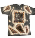 Be Fearless Leopard Bleached Dye Canvas Girlie - Adult & Kids T-Shirts, Sweatshirts & Hoodies apparel design preview 1