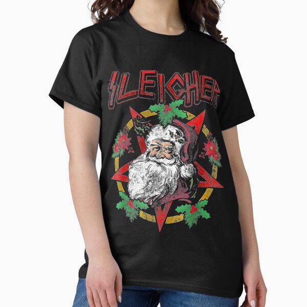 Sleigher Heavy Metal Santa Claus Christmas Xmas - Adult & Kids T-Shirts, Sweatshirts & Hoodies apparel design preview 1