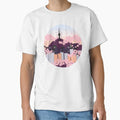 Seoul Tower With Woodblock Style Cherry Blossoms - Adult & Kids T-Shirts, Sweatshirts & Hoodies apparel design preview 1