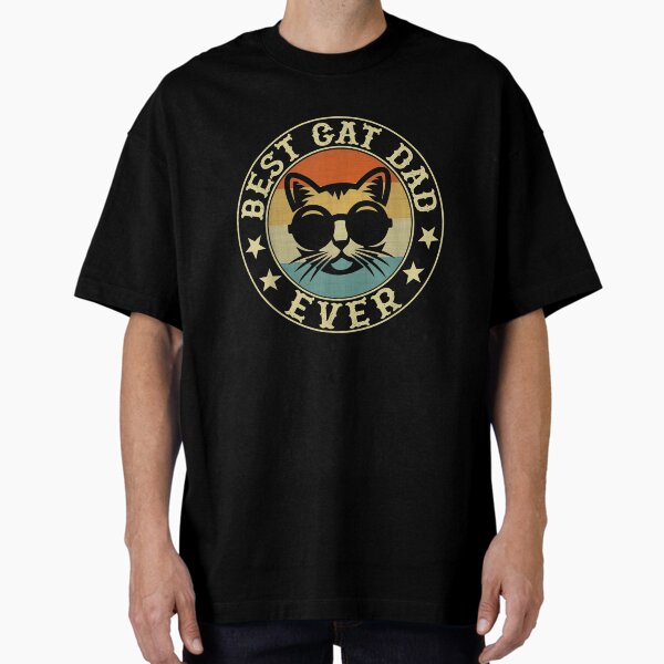 Vintage Best Cat Dad Ever - Adult & Kids T-Shirts, Sweatshirts & Hoodies apparel design preview 1