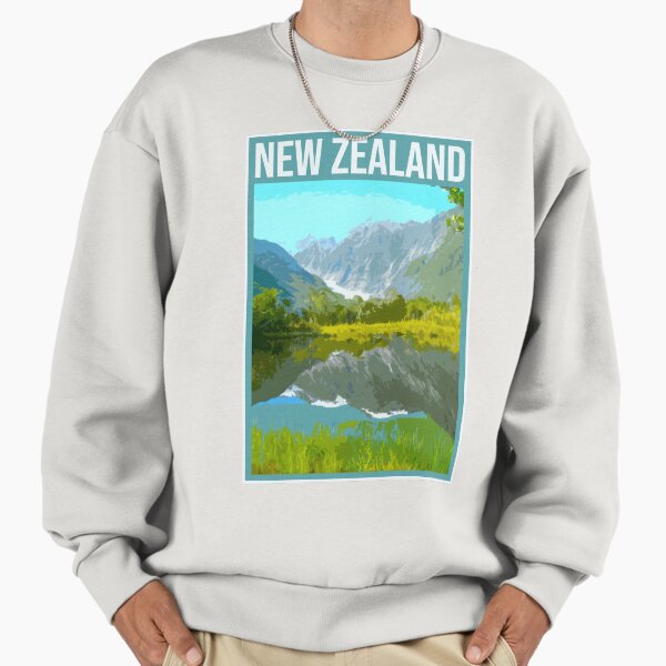 NEW ZEALAND Retro Vintage Travel Poster - Adult & Kids T-Shirts, Sweatshirts & Hoodies apparel design preview 1
